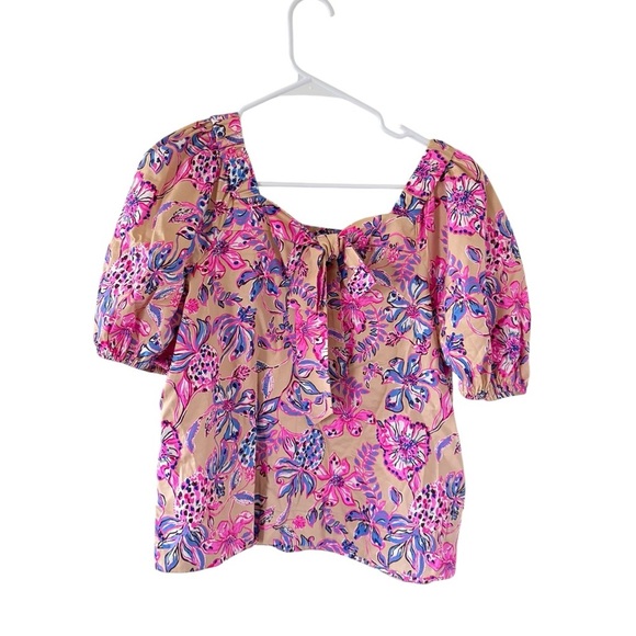 Lilly Pulitzer Torrey Top in Sand Bar Tropical with a Twist - Picture 6 of 7